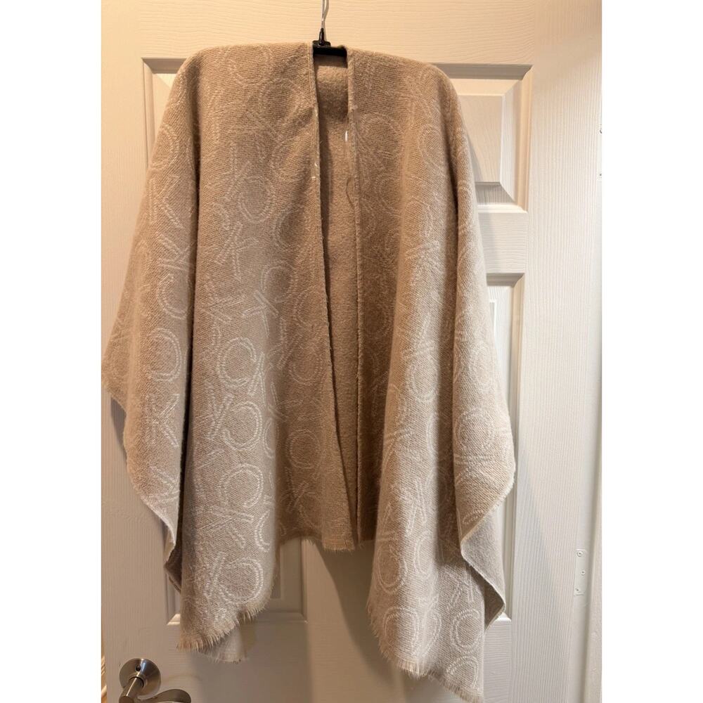 CK Reversible Shawl Wrap Poncho One Size Pre Owned